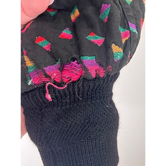 Vintage Crisca Wool/SillbBlend Printed Long Sleeve Full Zip Bomber Jacket 36 - Picture 8 of 11